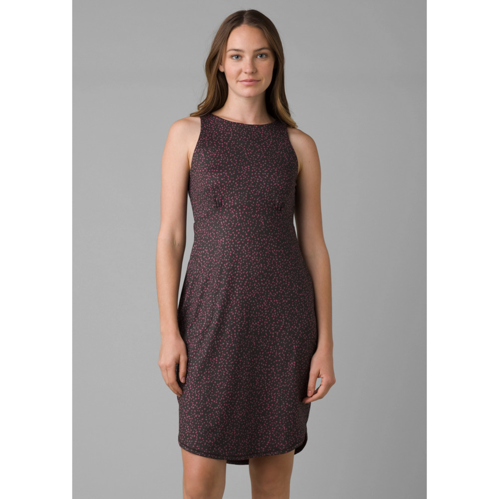 prAna Size S Emerald Lake Dress Deep Pine Spots Purple Sleeveless Athleisure NEW